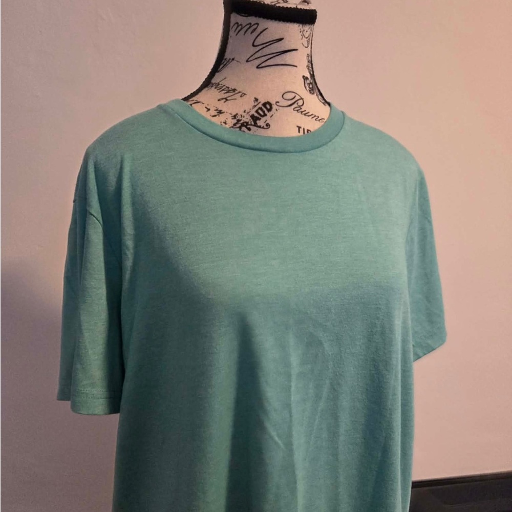 George Men's M Teal Heather Short Sleeve Crew Neck Essential Tee
